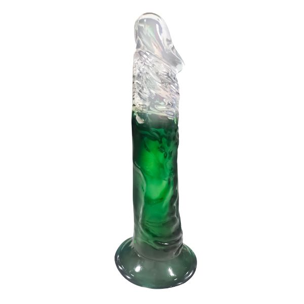 Picture of Wayne Gradient Realistic Dildo with Suction Cup 7.3 Inch - Green