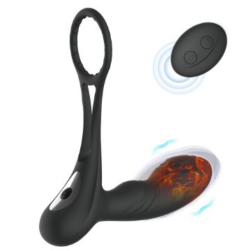 Picture of William Remote Control Cock Ring 10 Function Anal Vibrator with Warming