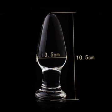 Picture of Crystal Clear Glass Butt Plug - Delta