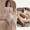 Picture of Irresistible See-Through Nightgown Stocking Set - White