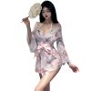 Picture of Kimono See-Through Nightgown Set - Pink