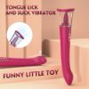 Picture of Moore 3 In 1 Clitoral Licking Sucking G-spot Vibrator - Pink